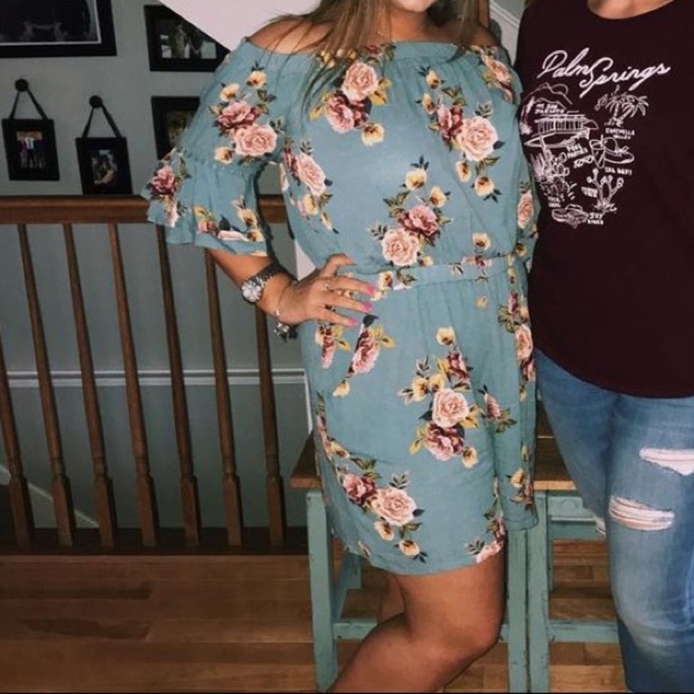 Floral Off the Shoulder Romper